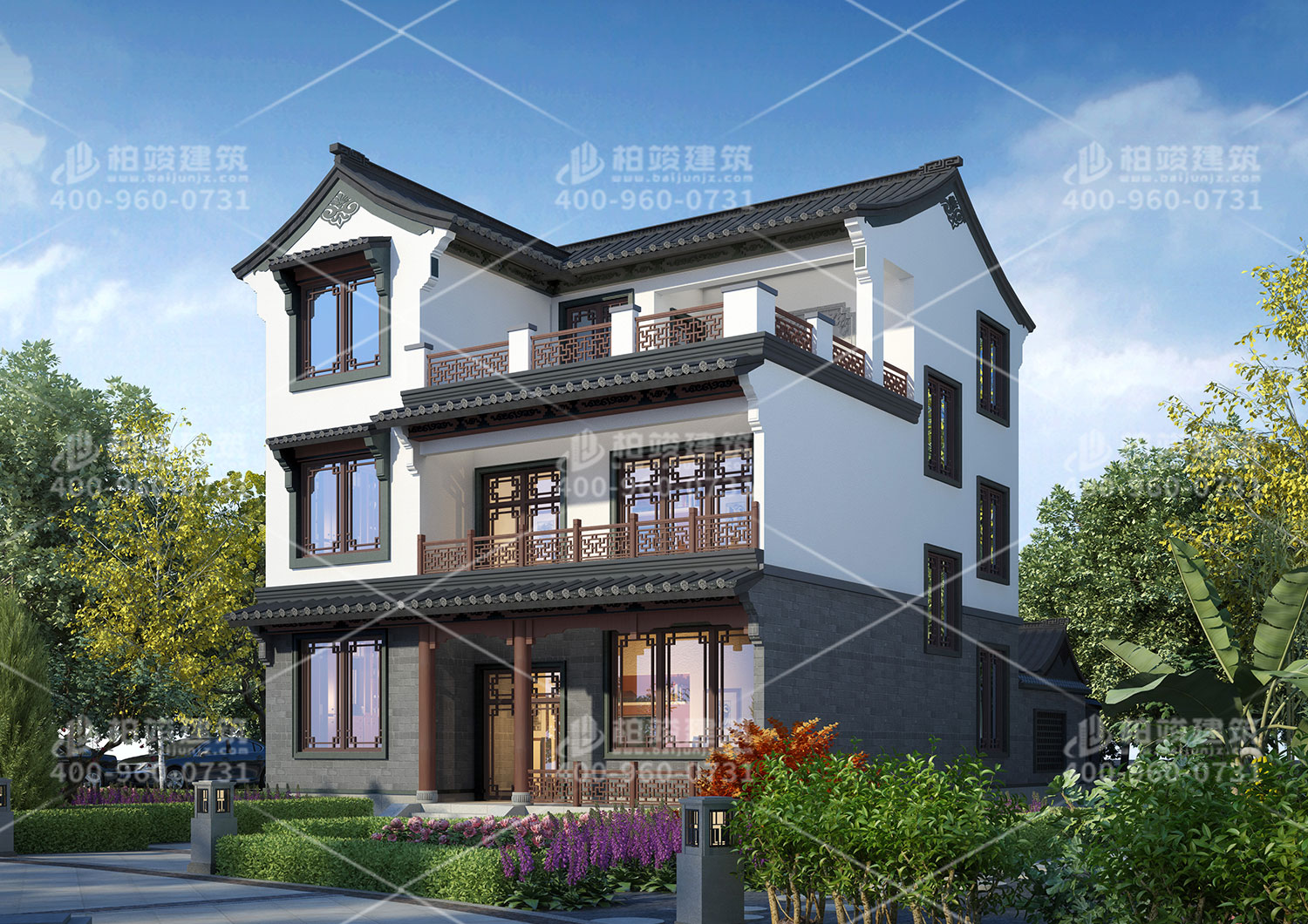 房屋设计图，带院子美观大方。